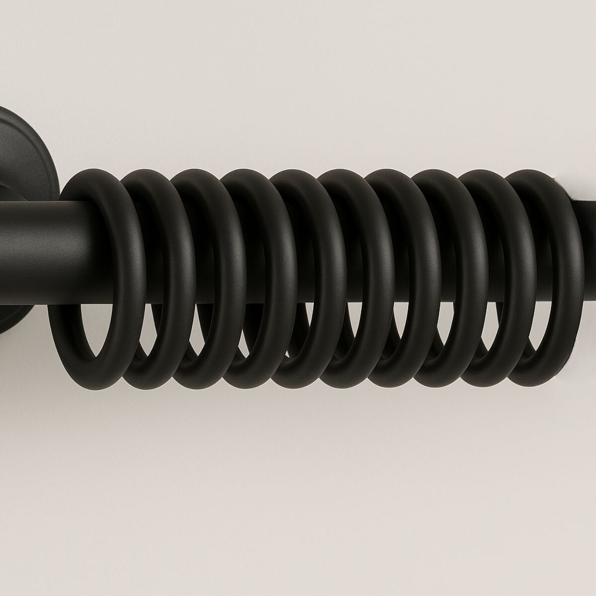 Setx10 argolla plástica para cortina - NEGRO 