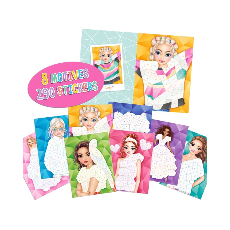 Libro de Stickers por números Top model Fantasy