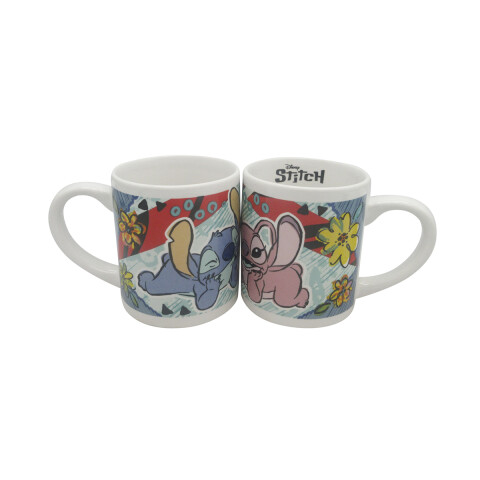 Set X3 de Cerámica Infantil Stitch Plato, Taza y Bowl U