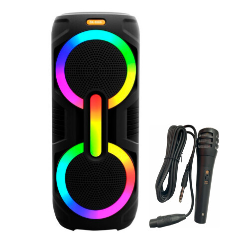 Parlante Ms-2049bt 2x8" Rgb Con Micrófono PARLANTE LEDSTAR MS 2049BT 2X8 RGB