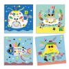 DJSTIC Set X4 Laminas Para Jugar Con Stickers 3-6 Años Djeco - Pulpo