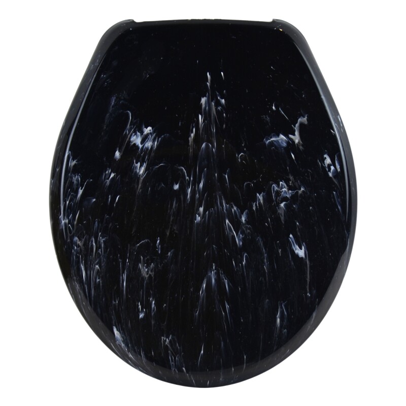 Asiento de inodoro acolchonado Universal Atlas MARMOL NEGRO