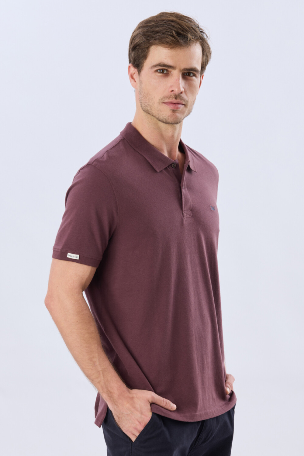 REMERA POLO LISA JERSEY Bordo