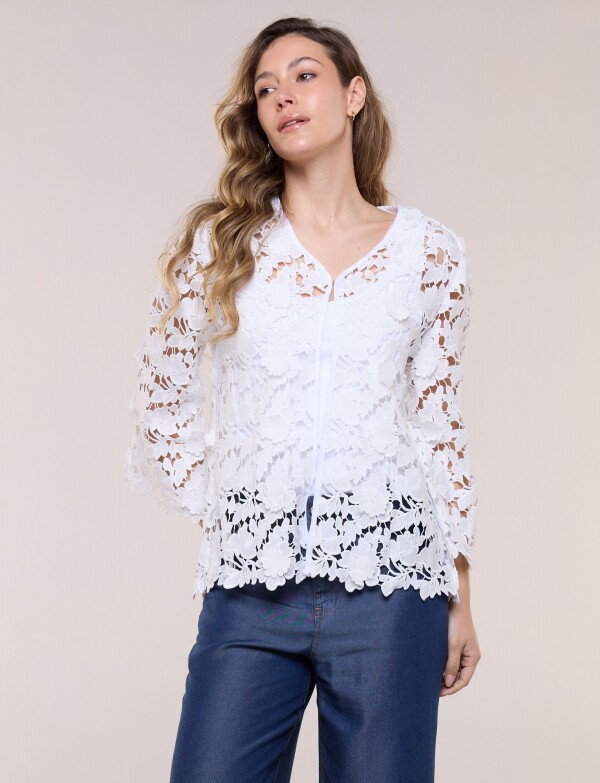 Chaqueta Encaje BLANCO