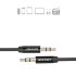 Cable Auxiliar Audio Spica Jack a Jack 3,5mm 1 Metro Usams Cable Auxiliar Audio Spica Jack a Jack 3,5mm 1 Metro Usams