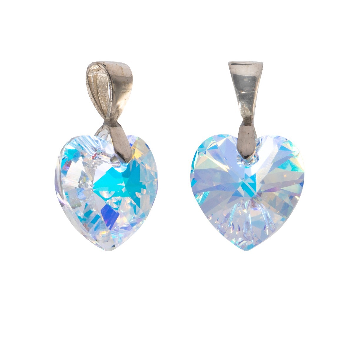 Dije de plata 925 y cristal, CORAZON. 