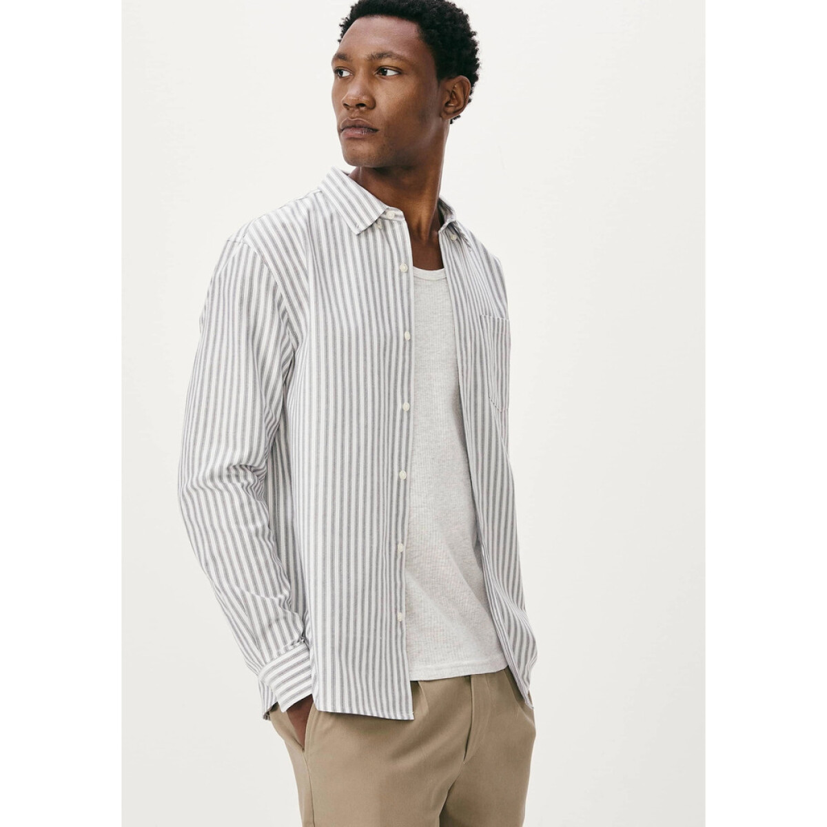 CAMISA ML MASC - CINZA CLARO 
