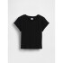 SS VARIEGATED RIB TEE BLACK