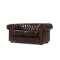 Sillón 100% Cuero - 2 Cuerpos - Chesterfield Caramelo