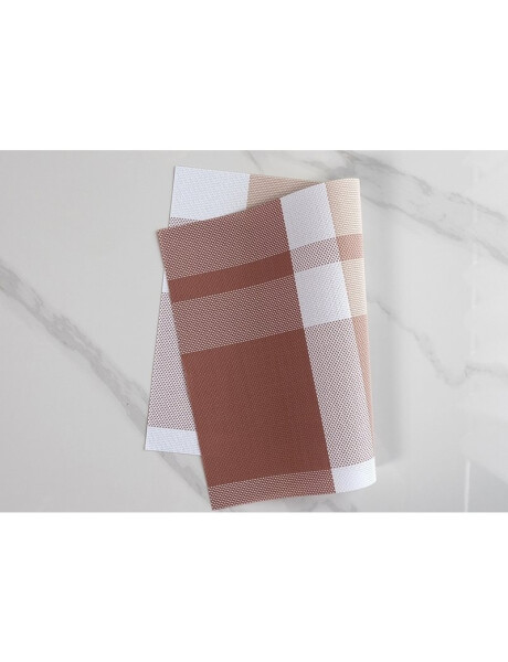 INDIVIDUAL PVC 45x30CM CUADROS TONOS ROJO INDIVIDUAL PVC 45x30CM CUADROS TONOS ROJO