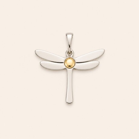 Dije Libelula - Plata y Oro Dije Libelula - Plata y Oro