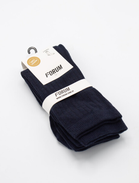 Media Casual Canelon Pack x 2 Pares Marino