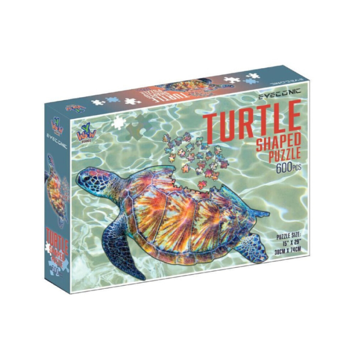 Puzzle Tortuga 600 piezas - (38 x 74 cm) 