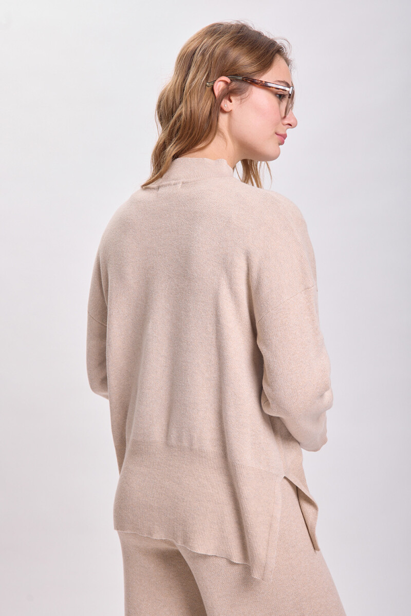 Polera punto Beige