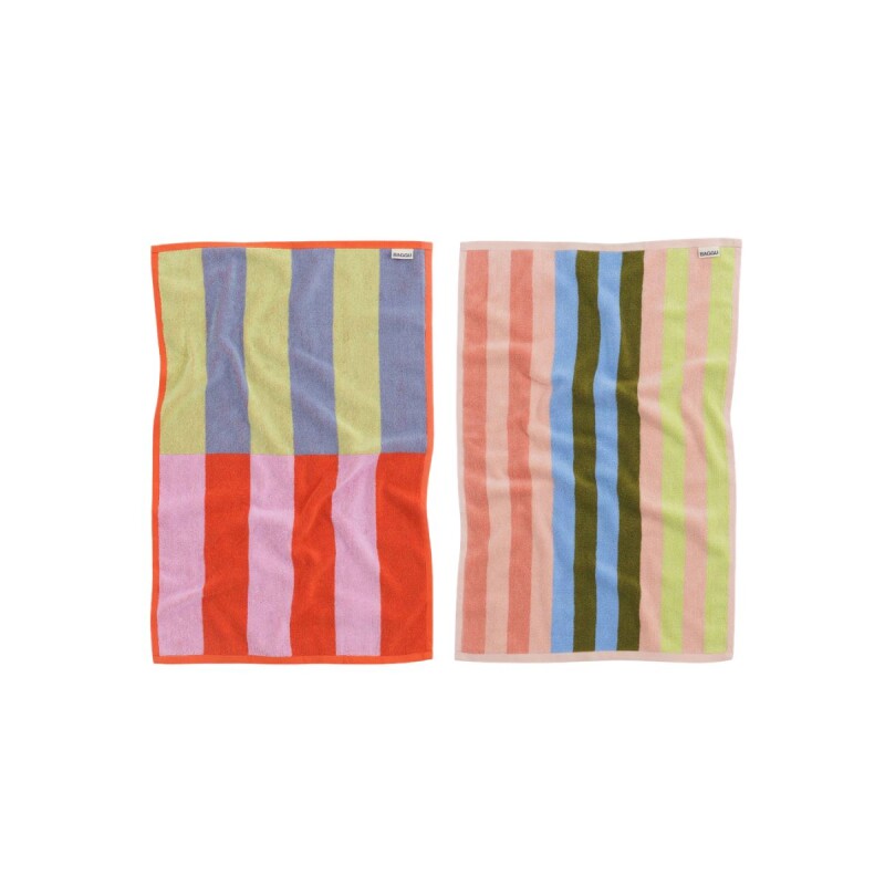 TOALLAMANOSX2 Set X 2 Toallas De Mano 76x51cm Baggu - Pool Stripe Mix