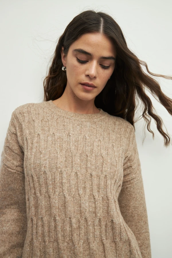 SWEATER TRIBU Beige Melange