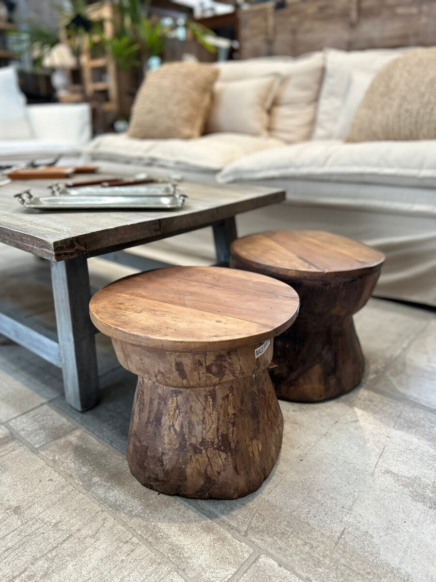 Banco Tambor de Madera 