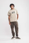 Remera oversize estampada Reus Beige