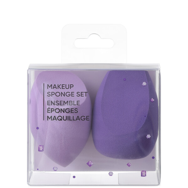Esponja de maquillaje 2pcs violeta
