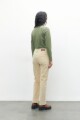 Pantalón recto de pana Alba beige claro