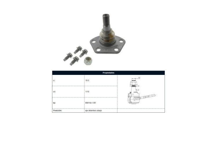 Rotula Del Fiat Ducato, Peug Boxer 87-25 Der/Izq Rotula Del Fiat Ducato, Peug Boxer 87-25 Der/Izq