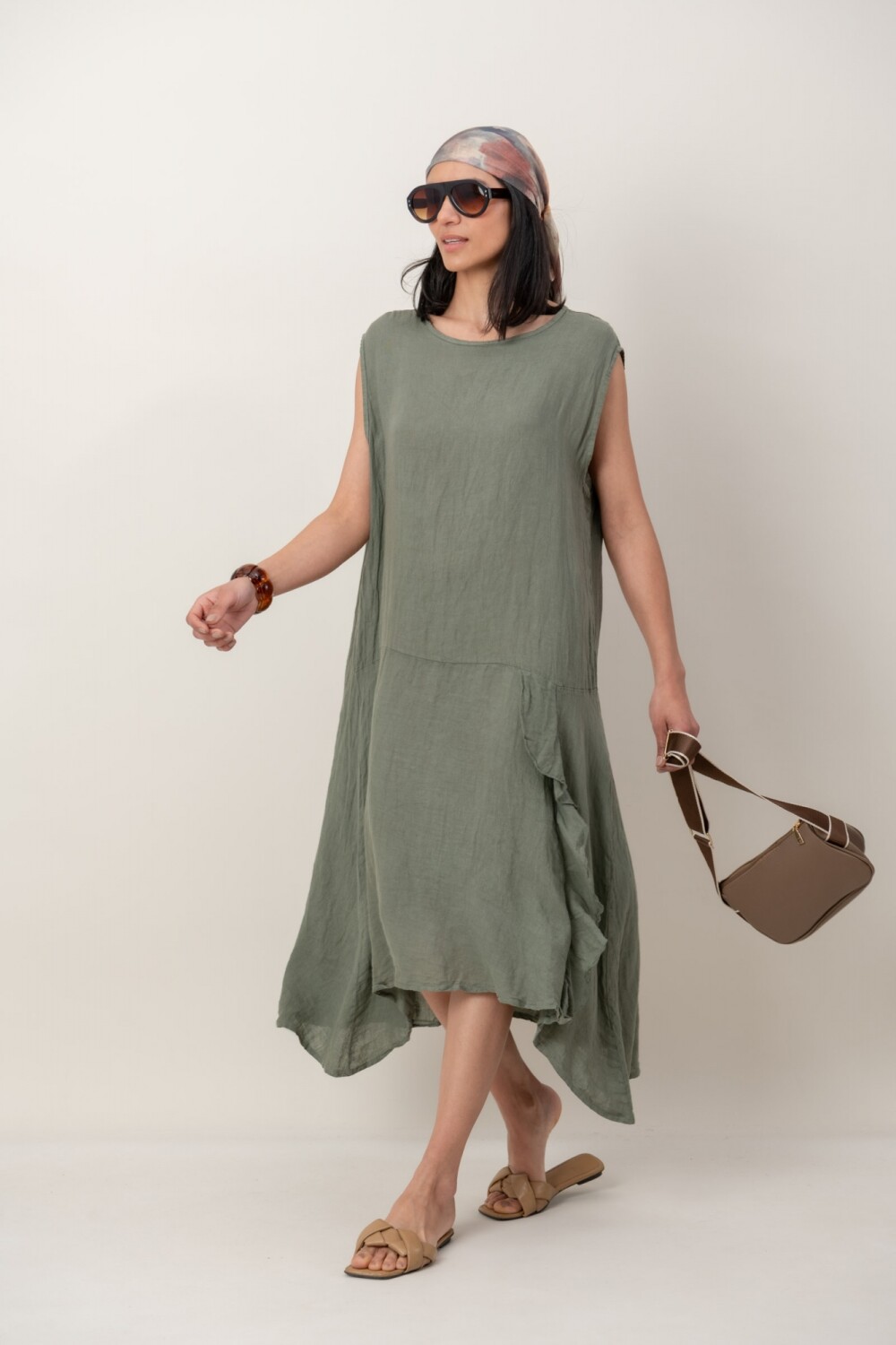 VESTIDO ADAMINA Verde Seco