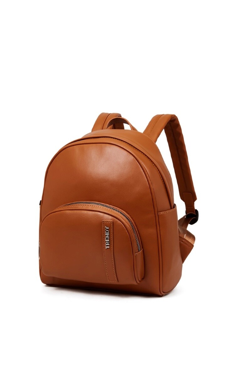 Mochila con bolsillo - Marrón 