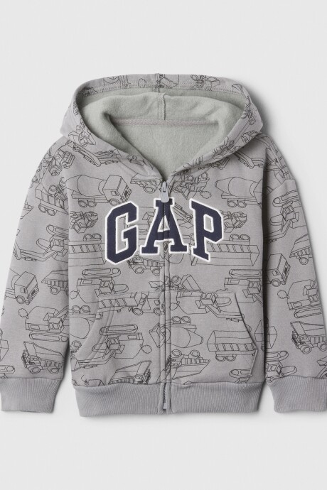 Canguro Con Cierre Logo Gap Toddler Niño Pilot Grey
