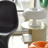 Lampara de mesa retro Mushroom blanco