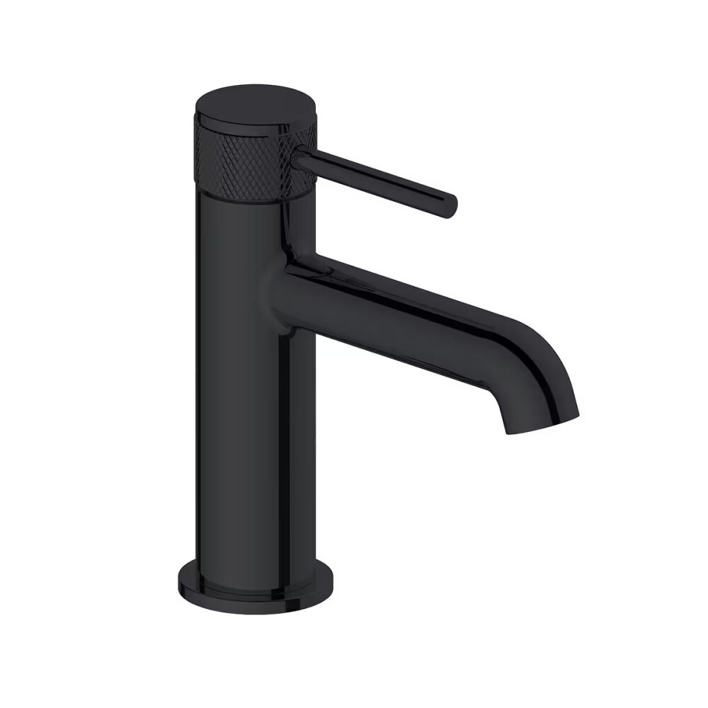 Grifería de lavatorio Monocomando bajo de mesada volante labrado Negro Mate Grifería De Lavatorio Monocomando Bajo De Mesada Volante Labrado Negro Mate