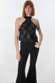 Top Leather Goth Negro