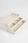 Organizador de bijou compartimentos acrílico crudo