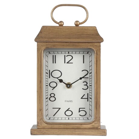 Reloj Analógico de Mesa Vintage Selecta Simil Madera 28x16cm Madera