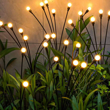 Luces Led Carga Solar x8 Luciérnagas Impermeables Hog007005