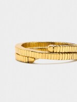 Pulsera De Espiral Cuadrada dorado
