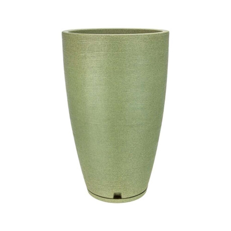 MACETA AMSTERDA GRAPHITO 35x65 EFECTO PIEDRA VERDE