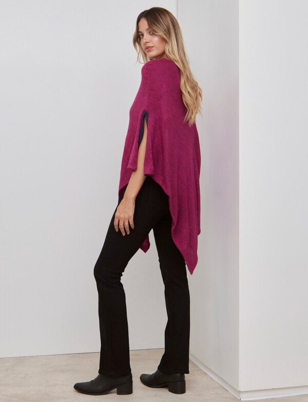 Poncho Ribete FUCSIA