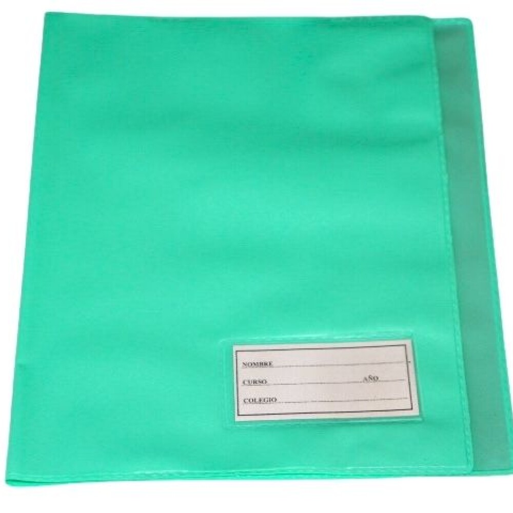 FORRO PLASTICO P.V.C. PARA CUADERNO COLOR VERDE PASTEL