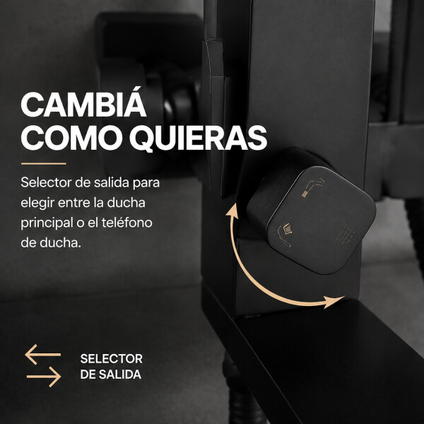 Barral Ducha Negro Mate Con Monocomando Bañera Duchero Barral Ducha Negro Mate Con Monocomando Bañera Duchero