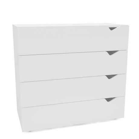 CÓMODA PORTO 4 CAJONES BLANCA BLANCO