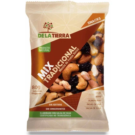 SNACK MIX FRUTOS SECOS DE LA TIERRA 80G SNACK MIX FRUTOS SECOS DE LA TIERRA 80G
