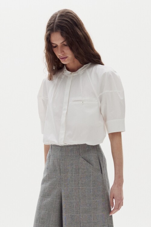 Camisa Cambria en Algodon Blanco