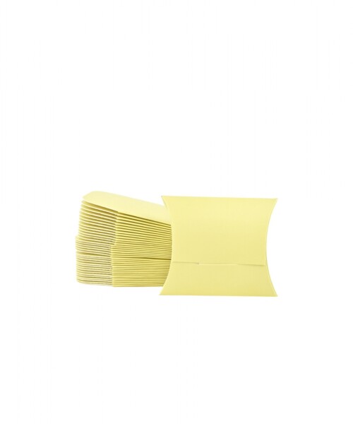 Pack x 100 - estuche pillow 7 x 8 cm. AMARILLO
