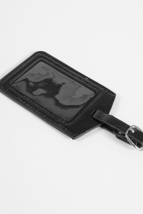 Tag de valija metalizado negro
