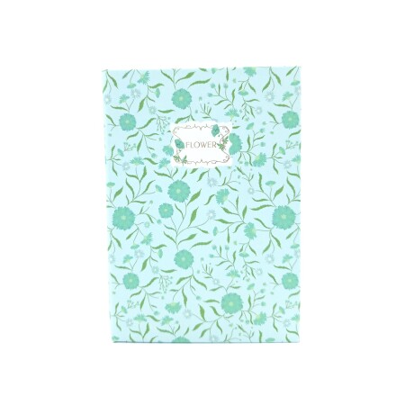 Cuaderno floreado A6 verde