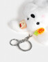 Llavero Peluche Llavero Y Charm De Peluche De Perrito - Blanco Crudo