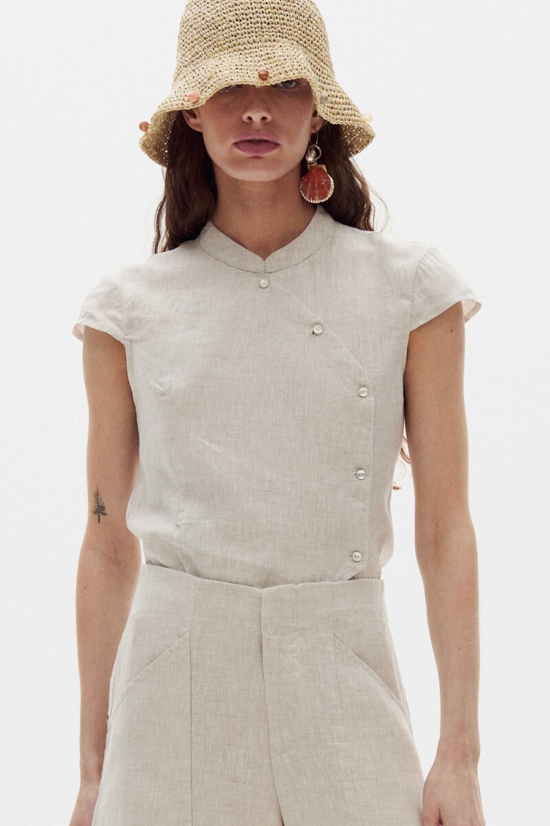Camisa Zoe en Lino - Natural 
