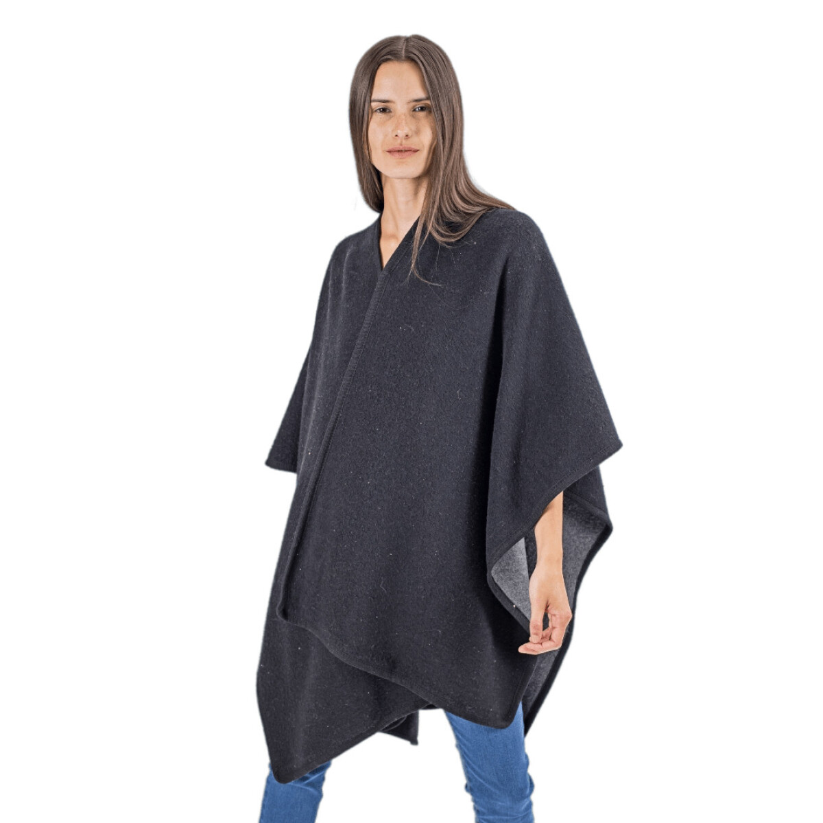 Poncho de Dama Inside Liso - NEGRO 