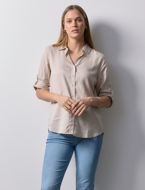 Camisa Tencel BEIGE