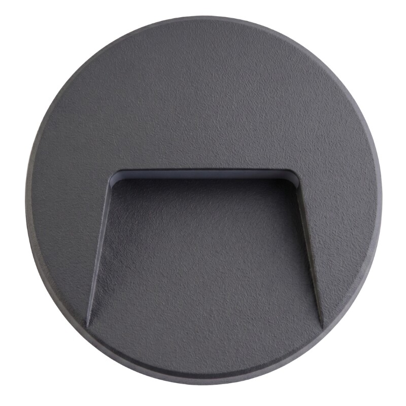 ARTEFACTO EXTERIOR DE PARED REDONDO MOREIRA 3W Luminaria De Exterior De Pared Redondo Moreira 3W Gris